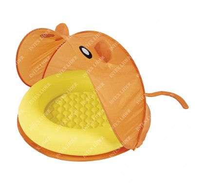 51110 Надувной бассейн со складным тентом от солнца Bestway (97 х 97 х 74 см, 23 л)